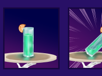 Drink getting spilled